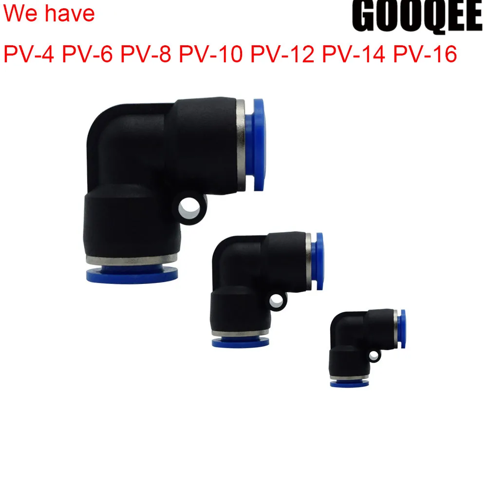 1PCS L Shaped Elbow PV 4/6/8/10/12mm OD Hose Tube One Touch Push in Air Pneumatic Connector Fittings Plastic Gas Quick Fitting
1PCS L Shaped Elbow PV 4/6/8/10/12mm OD Hose Tube One Touch Push in Air Pneumatic Connector Fittings Plastic Gas Quick Fitting