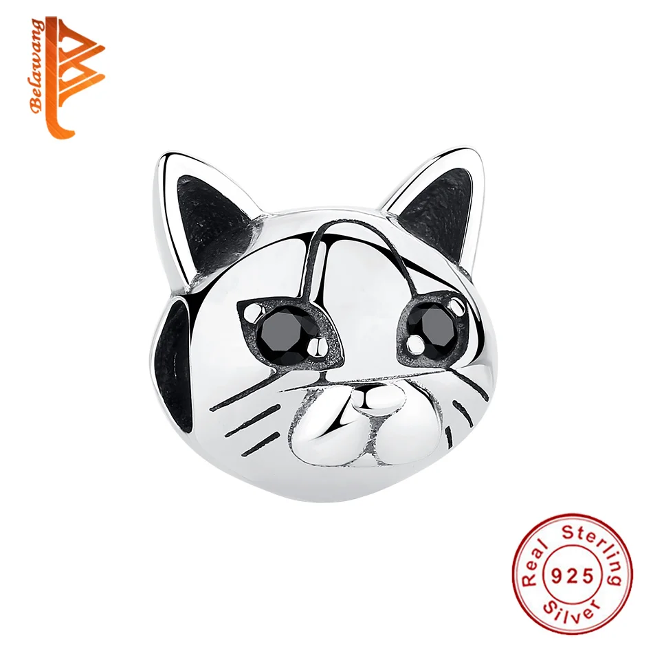 BELAWANG 925 Sterling Silver Pet Cat Black Stone Eye Cute Animal Charm fit Original Bracelet&Bangle DIY Jewelry
BELAWANG 925 Sterling Silver Pet Cat Black Stone Eye Cute Animal Charm fit Original Bracelet&Bangle DIY Jewelry