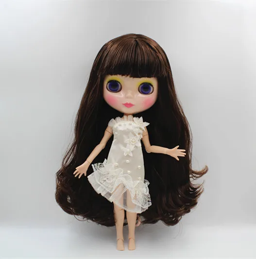 

Blygirl Blyth doll Tree color bangs straight hair nude doll 30cm joint body 19 joint DIY doll can change makeup