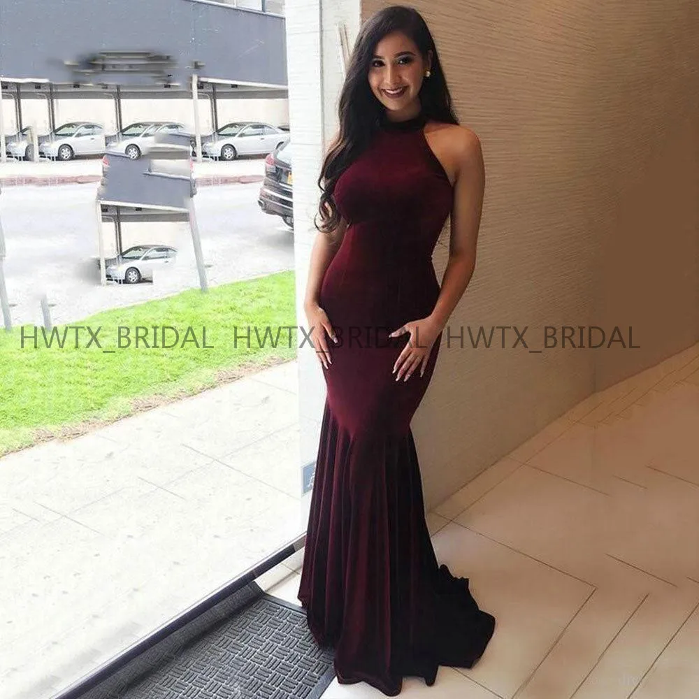 Simple Burgundy Velvet Evening Dress Sleeveless Mermaid Long Floor Length Formal Prom Dresses 2019 Vestidos de fiesta de noche
Simple Burgundy Velvet Evening Dress Sleeveless Mermaid Long Floor Length Formal Prom Dresses 2019 Vestidos de fiesta de noche