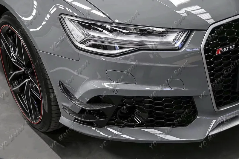 2013-2016 Audi A6 S6 RS6 RS6-Conversion Front Bumper ABT Style Canard CF (54)