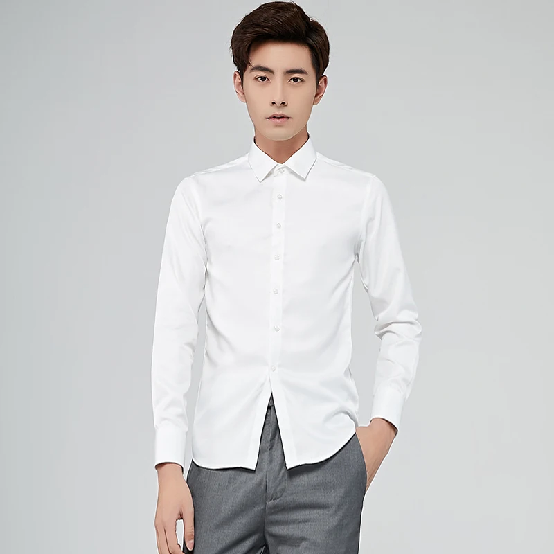 Fall Men's Long Sleeve Shirts Non-iron pure color body-building shirt Youth Business White Shirt Men's clothing
Fall Men's Long Sleeve Shirts Non-iron pure color body-building shirt Youth Business White Shirt Men's clothing