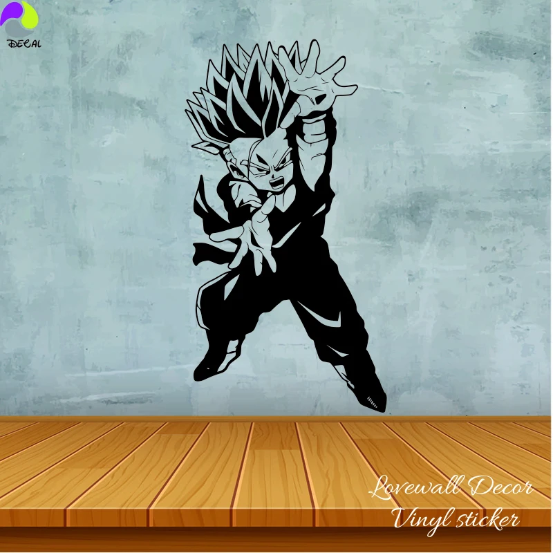 Cartoon Dragon Ball Z Dbz Wall Sticker Kids Room Super Saiyangohan