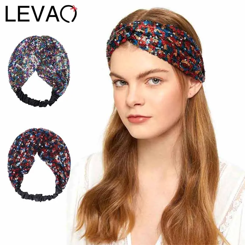 LEVAO Fashion Bohemian Sequin Knotted Headbands Elastic Turban Women Twist Adjustable Headwear Hairbands Girls Hair Accessories
LEVAO Fashion Bohemian Sequin Knotted Headbands Elastic Turban Women Twist Adjustable Headwear Hairbands Girls Hair Accessories