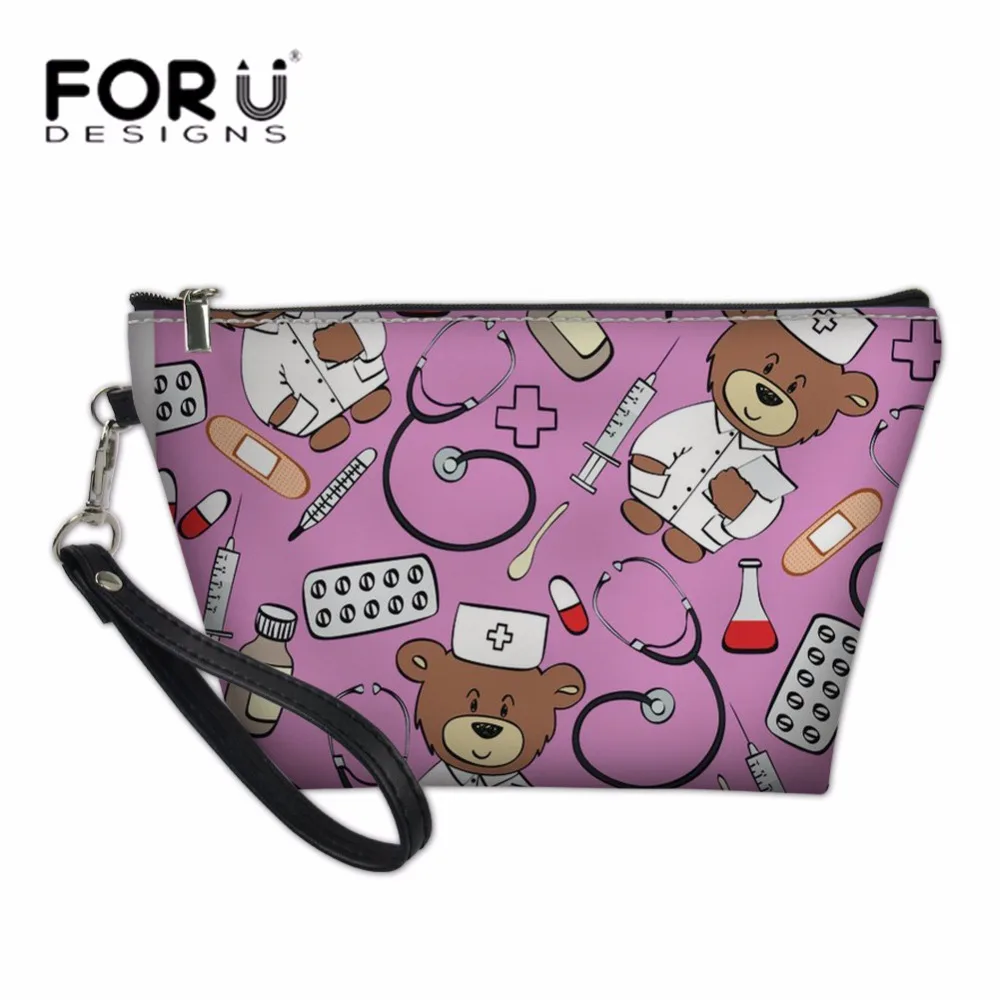 FORUDESIGNS Travel Wash Kit Bag Women Cosmetic Cases for Make Up Bear Nurse Printing Neceser Mujer
FORUDESIGNS Travel Wash Kit Bag Women Cosmetic Cases for Make Up Bear Nurse Printing Neceser Mujer