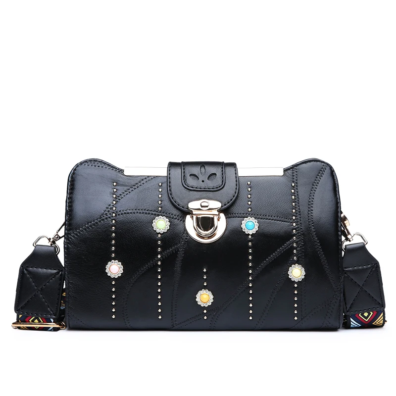 Fashion Women Bag Color Beads Wide Shoulder Strap Stitching Lock Leather Shoulder Messenger Bags Fairy Banquet Wild Handbags
Fashion Women Bag Color Beads Wide Shoulder Strap Stitching Lock Leather Shoulder Messenger Bags Fairy Banquet Wild Handbags
