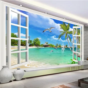 Custom Mural Wallpaper Seaside Dolphin Seagull Beach Photo Wall Papers Living Room TV Bedroom Home Decor Papel De Parede Sala 3D
Custom Mural Wallpaper Seaside Dolphin Seagull Beach Photo Wall Papers Living Room TV Bedroom Home Decor Papel De Parede Sala 3D