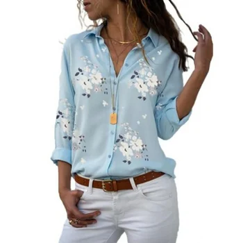 Blouses Floral Print Long Sleeve Turn Down Collar Office Chiffon Shirt Casual For Women 2019 Fashion
Blouses Floral Print Long Sleeve Turn Down Collar Office Chiffon Shirt Casual For Women 2019 Fashion