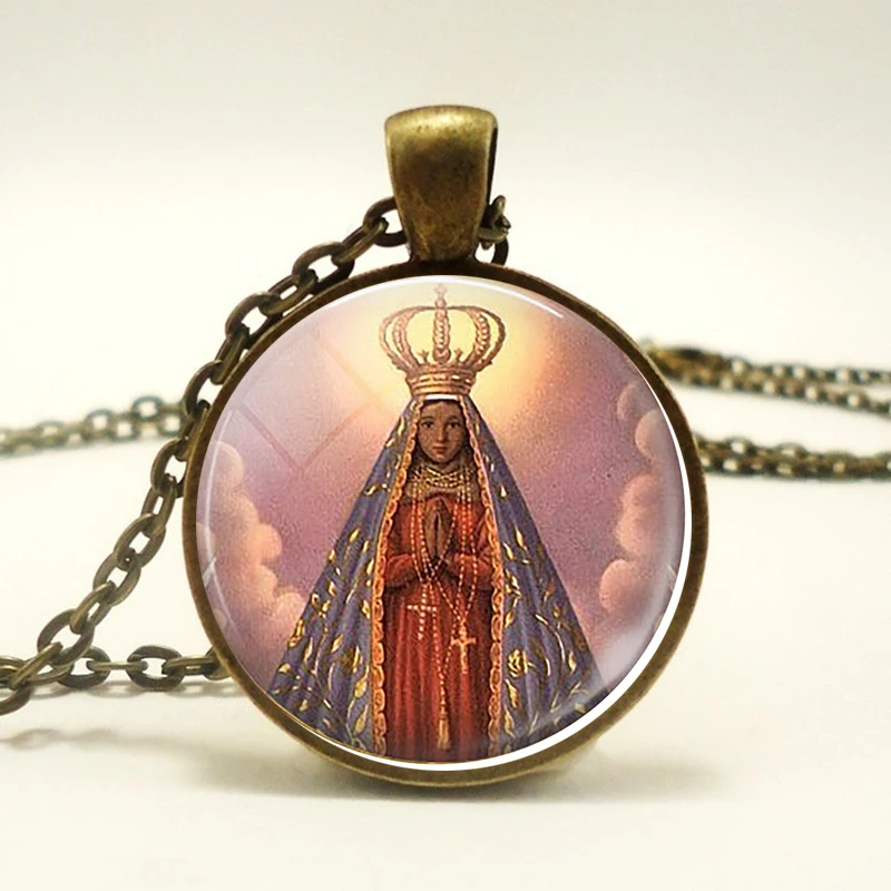 Virgin of Guadalupe Glass Cabochon Pendant Necklace Catholic Icon Statement Necklace Christian Pendant Religious Jewelry
Virgin of Guadalupe Glass Cabochon Pendant Necklace Catholic Icon Statement Necklace Christian Pendant Religious Jewelry
