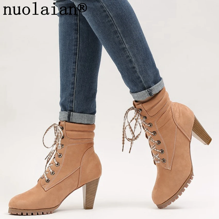 8CM Women Casual Boot Ankle Boots Point Toe Winter Shoes Lady Square Heel Bota Womens Faux Leather Boots Autumn High Heels Boots
8CM Women Casual Boot Ankle Boots Point Toe Winter Shoes Lady Square Heel Bota Womens Faux Leather Boots Autumn High Heels Boots
