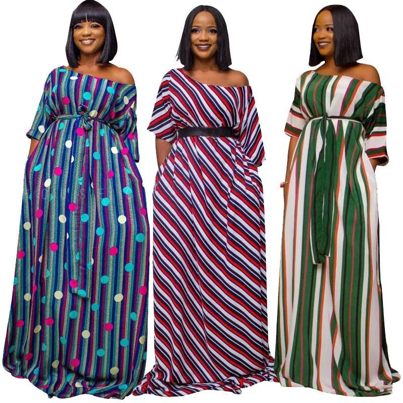 2019 new arrival spring and autumn african women printing plus size polyester long dress S-XL | Тематическая одежда и