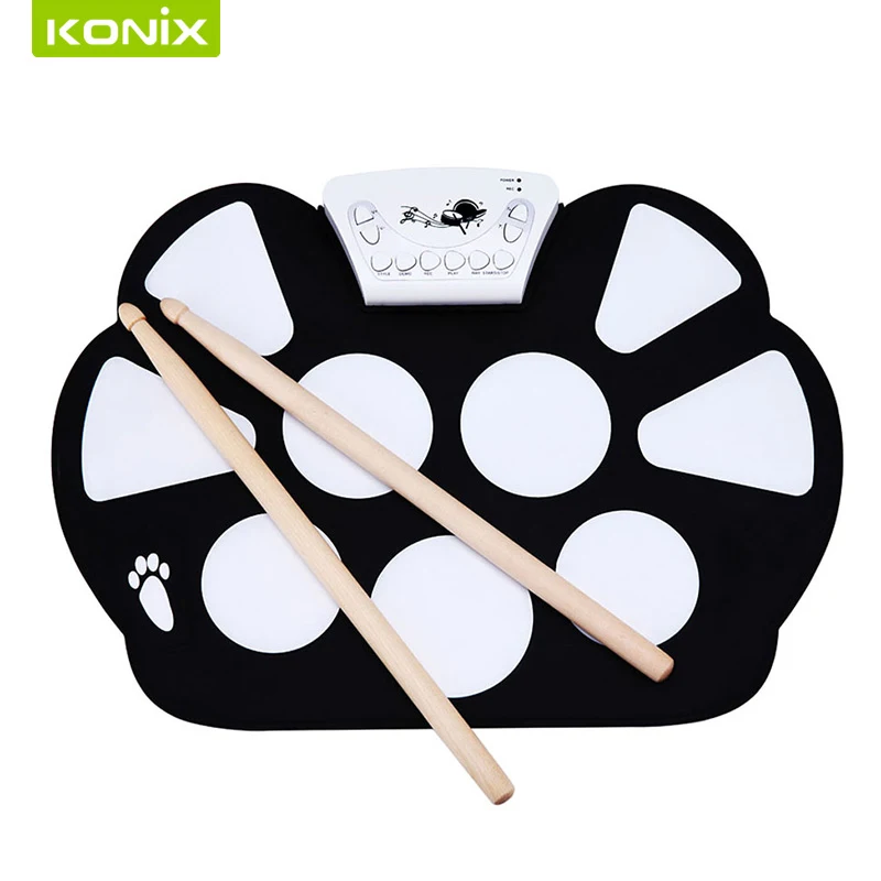 Digital Portable Silicone 9 Pad Musical Instrument Electronic Roll-up Drum Kit USB port with Stick
Digital Portable Silicone 9 Pad Musical Instrument Electronic Roll-up Drum Kit USB port with Stick