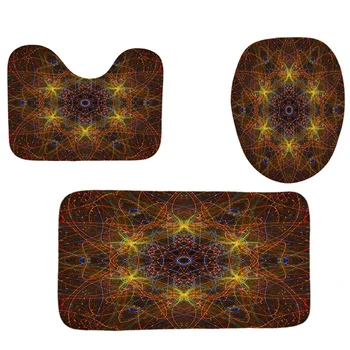 4Pcs Home Bathroom Decor Set Mandala Five-Pointed Star Pattern Toilet Seat Cover Bath Mat Set+ Waterproof Shower Curtainmandal
4Pcs Home Bathroom Decor Set Mandala Five-Pointed Star Pattern Toilet Seat Cover Bath Mat Set+ Waterproof Shower Curtainmandal