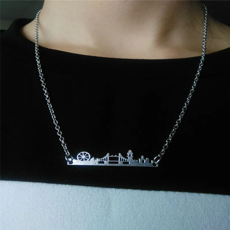 my shape London Bridge Skyline Charm Cityscape Landscape Pendant Minimalist Necklace Collares Mujer
my shape London Bridge Skyline Charm Cityscape Landscape Pendant Minimalist Necklace Collares Mujer