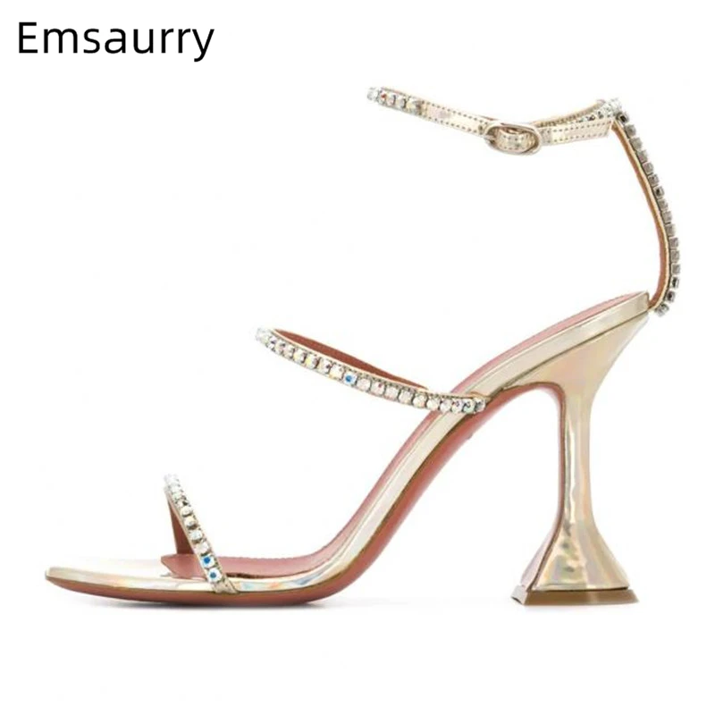 Sexy Jewelled One-strap Summer Shoes Woman Individual Cup Heel Ankle Strap Open Toe High Heel Rhinestone Sandalias Mujer 2019
Sexy Jewelled One-strap Summer Shoes Woman Individual Cup Heel Ankle Strap Open Toe High Heel Rhinestone Sandalias Mujer 2019