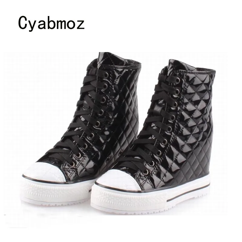

Cyabmoz Women High Heels Platform Woman Wedge High Top Height Increasing Party Casual Ladies Shoes Zapatillas Mujer Ankle Boots