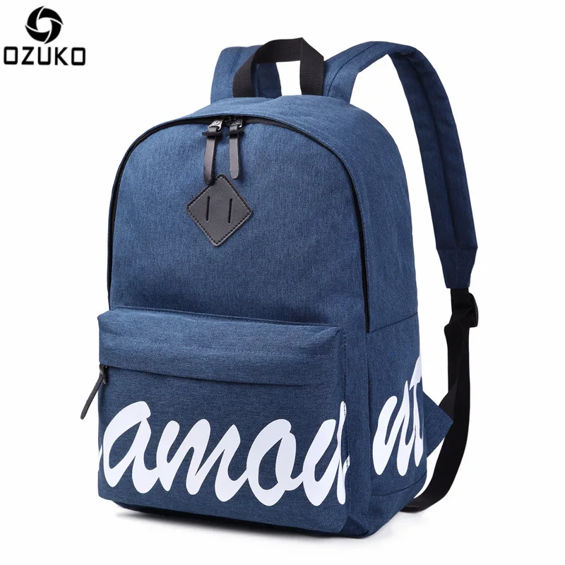 Ozuko Simple Men Women Backpack with Letter Print Hidden Zipper Student School Bags for Teenagers Boys Girls Travel Backpacks
Ozuko Simple Men Women Backpack with Letter Print Hidden Zipper Student School Bags for Teenagers Boys Girls Travel Backpacks