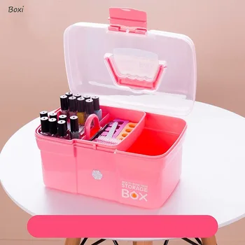 Boxi New Multifunction Manicure Tool Storage Box Plastic Makeup Storage Boxes Portable Desktop Jewelry Nail Polish Organizer
Boxi New Multifunction Manicure Tool Storage Box Plastic Makeup Storage Boxes Portable Desktop Jewelry Nail Polish Organizer