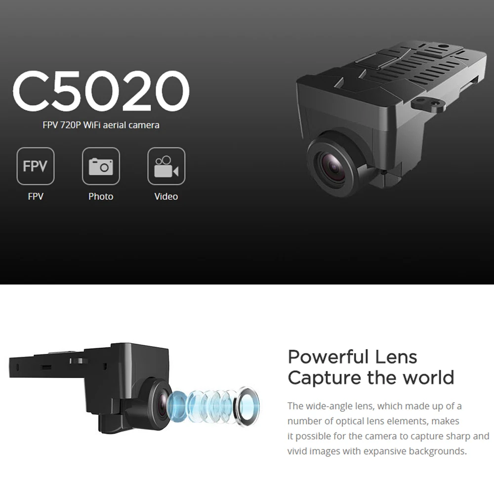 

MJX C5020 720P 5G Wifi FPV Camera for MJX B3 RC Drone Bugs 3 Quadcopter