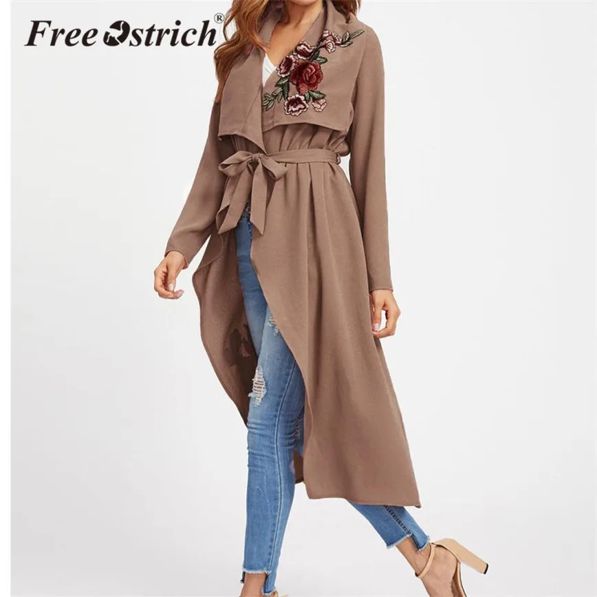Free Ostrich Trench Coat Women Vintage Embroidery Sashes Floral Long Outerwear Bow Long Sleeve Ladies Trench Coat
Free Ostrich Trench Coat Women Vintage Embroidery Sashes Floral Long Outerwear Bow Long Sleeve Ladies Trench Coat