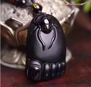 Natural Scrub Obsidian Pendant Pendant Men and women Black Obsidian Content Changle Pendant o27#
Natural Scrub Obsidian Pendant Pendant Men and women Black Obsidian Content Changle Pendant o27#