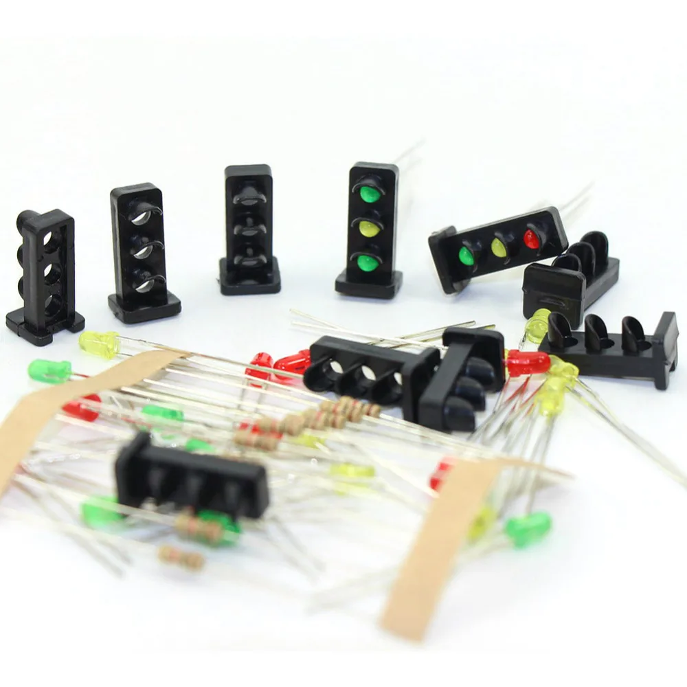 JTD24 10 sets Target Faces With LEDs for Railway signal O Scale 3 Aspects 