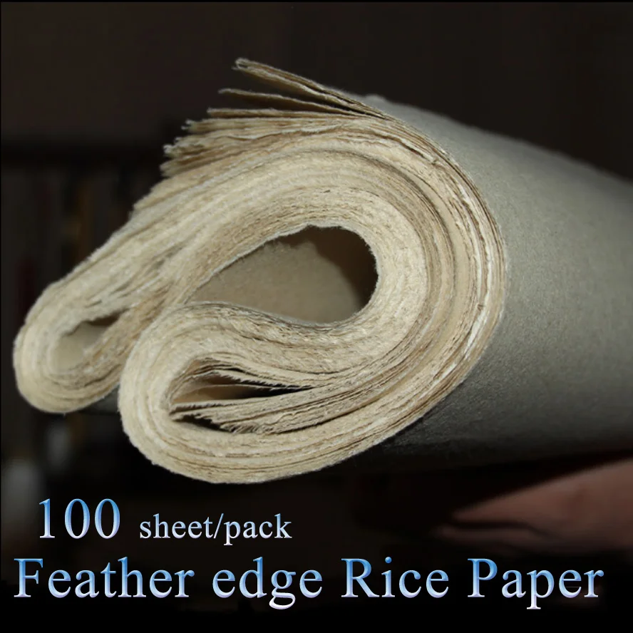 48*78 см бумага для рисования китайская с краями из бамбука каллиграфии Канцтовары