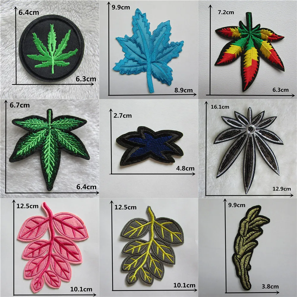 Hot sale embroidered Applique Leaf iron on patches Decorate Patch Jeans Bag Hat Clothes Apparel stickers badge Sewing Accessory
Hot sale embroidered Applique Leaf iron on patches Decorate Patch Jeans Bag Hat Clothes Apparel stickers badge Sewing Accessory