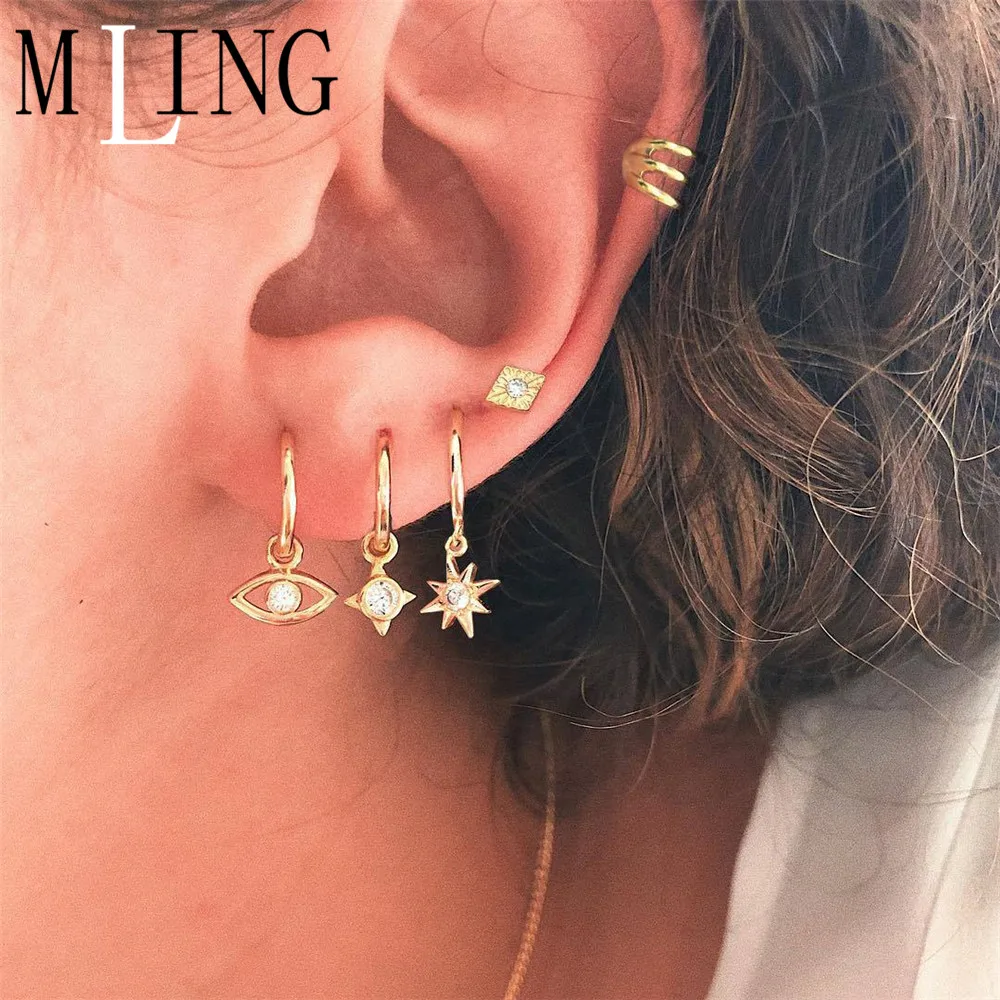 MLING 5 Pcs /Set Fashion Gold Alloy Earrings Set Vintage Star Eye Geometric Stud Earrings For Women
MLING 5 Pcs /Set Fashion Gold Alloy Earrings Set Vintage Star Eye Geometric Stud Earrings For Women