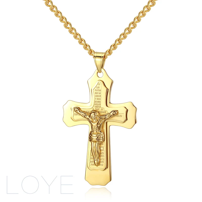 hanging Christian jesus cross pendant necklace stainless steel link Chain gold color necklace for men
hanging Christian jesus cross pendant necklace stainless steel link Chain gold color necklace for men