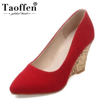 Taoffen Women Wedges Pumps Slip-On Sexy Pointed Toe Bling High Heel Shoes Comfort Quality Wedding Party Footwear Size 31-43
Taoffen Women Wedges Pumps Slip-On Sexy Pointed Toe Bling High Heel Shoes Comfort Quality Wedding Party Footwear Size 31-43