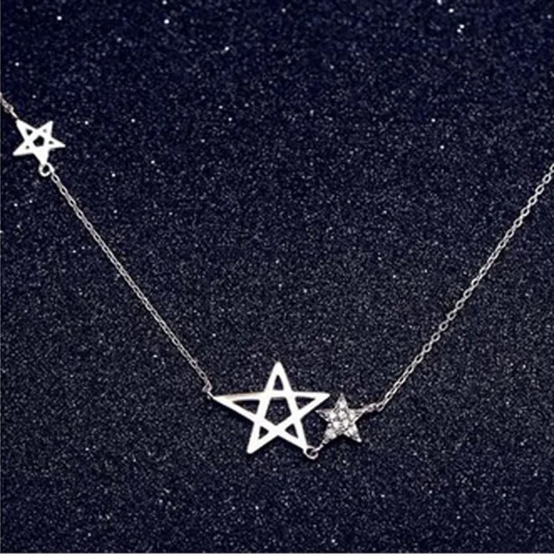 Minimalist 925 Sterling Silver Popular Jewelry Exquisite Star Micro Crystal Five-pointed Star Female Pendant Necklace H149
Minimalist 925 Sterling Silver Popular Jewelry Exquisite Star Micro Crystal Five-pointed Star Female Pendant Necklace H149