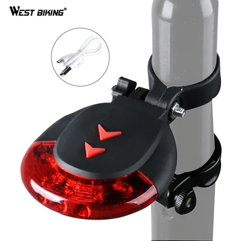 WEST BIKING Bicycle Laser Taillight ABS 5 LED USB Rechargable 7 Modes Safety Rear Laser Light Night Warning MTB Road Bike Light
WEST BIKING Bicycle Laser Taillight ABS 5 LED USB Rechargable 7 Modes Safety Rear Laser Light Night Warning MTB Road Bike Light