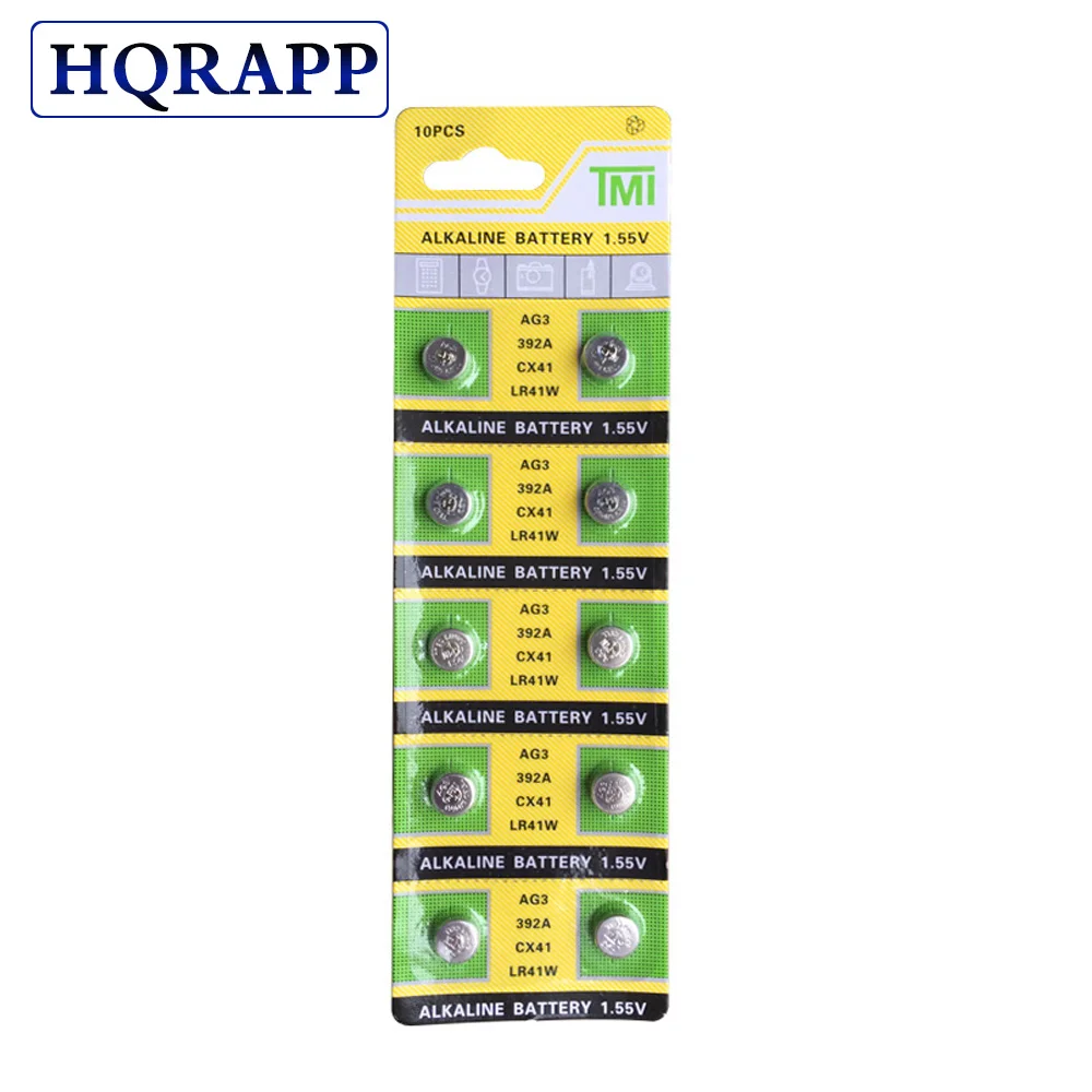 AG3 LR41 392A SR41SW 384 LR736 V3GA 192 1.55V Button Coin Cell Battery Batteries For Watch Clocks Laser Pointer Torch
AG3 LR41 392A SR41SW 384 LR736 V3GA 192 1.55V Button Coin Cell Battery Batteries For Watch Clocks Laser Pointer Torch