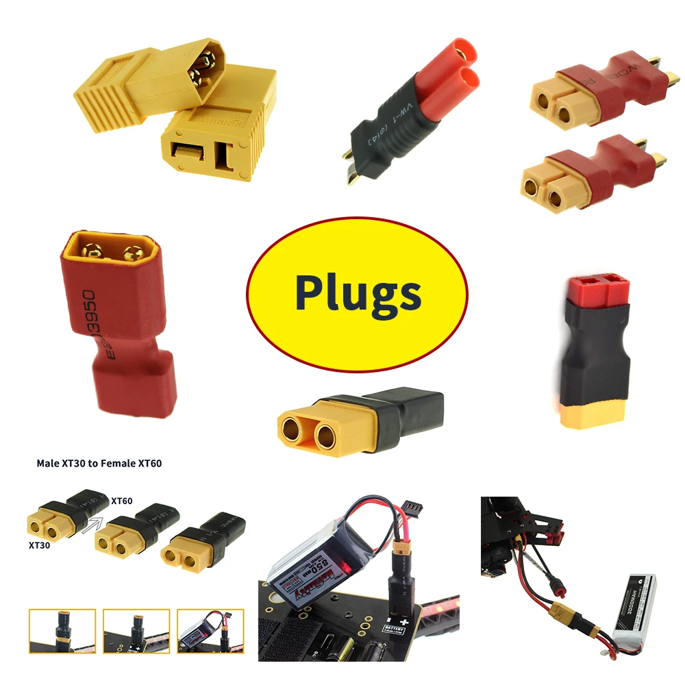 5pcs RC Transfer Connector All Series Plug XT30 XT60 EC3 T Deans 4.0mm Caps Plugs Female Male
5pcs RC Transfer Connector All Series Plug XT30 XT60 EC3 T Deans 4.0mm Caps Plugs Female Male