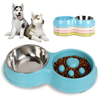 Anti Choke Double Slow Feeder Dog Bowls Anti-Gulping Feeding dish Pet Food and water Dispenser for dogs cat
Anti Choke Double Slow Feeder Dog Bowls Anti-Gulping Feeding dish Pet Food and water Dispenser for dogs cat