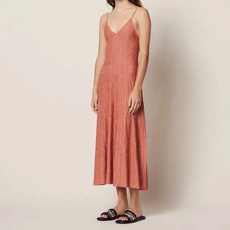 2019 Summer New Women Midi Dress Knitted Slim Sling Mid-length Sexy Dresses V-neck casuaal
2019 Summer New Women Midi Dress Knitted Slim Sling Mid-length Sexy Dresses V-neck casuaal