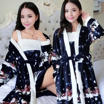 Bath Robe Women Winter Warm Coral Fleece Women's Bathrobe Nightgown Kimono Floral Dressing Gown Sleepwear Female Home Clothes
Bath Robe Women Winter Warm Coral Fleece Women's Bathrobe Nightgown Kimono Floral Dressing Gown Sleepwear Female Home Clothes