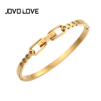 Delicate Wedding Lover's Bracelets Cubic Zirconia Design Quality Stainless Steel Open Cuff Bracelets Bangles Pulseira feminina
Delicate Wedding Lover's Bracelets Cubic Zirconia Design Quality Stainless Steel Open Cuff Bracelets Bangles Pulseira feminina