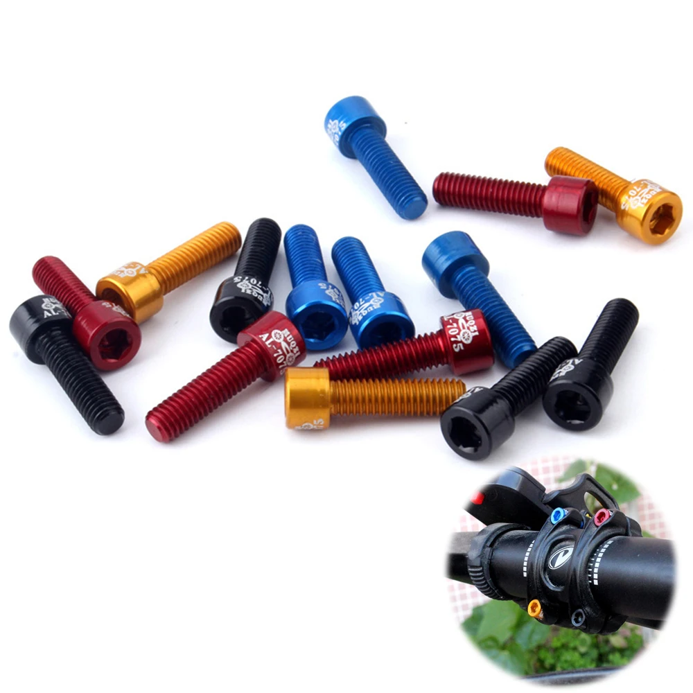 4Pcs/Bag M5x17mm Aluminum Alloy Bicycle Bottle Holder Screws Bicycle Handlebar Stem Screw Bolt Fixed Gear Bicycle Accessories
4Pcs/Bag M5x17mm Aluminum Alloy Bicycle Bottle Holder Screws Bicycle Handlebar Stem Screw Bolt Fixed Gear Bicycle Accessories