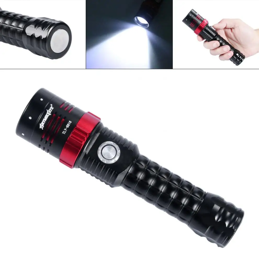 500 Lumens T6 LED 5 Modes Aluminum Glare USB Charge LED Flashlight with Rotary Focusing and Rear Magnet for Outdoor Daily Life
500 Lumens T6 LED 5 Modes Aluminum Glare USB Charge LED Flashlight with Rotary Focusing and Rear Magnet for Outdoor Daily Life