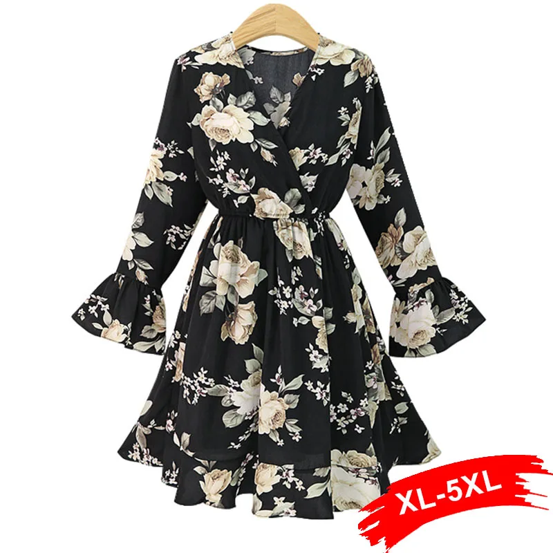 Floral Women Dresses 4Xl 5Xl Multicolor Plus Size Elegant Long Sleeve High Waist A Line Dress Ladies V Neck Flower Print Dress
Floral Women Dresses 4Xl 5Xl Multicolor Plus Size Elegant Long Sleeve High Waist A Line Dress Ladies V Neck Flower Print Dress