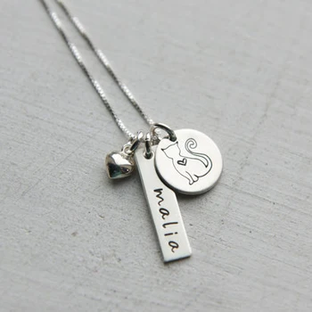 2018 Trendy Customized Pet Name Jewelry Cat Charm Necklace Cat name necklaces Cat Lovers Gift YP3883
2018 Trendy Customized Pet Name Jewelry Cat Charm Necklace Cat name necklaces Cat Lovers Gift YP3883