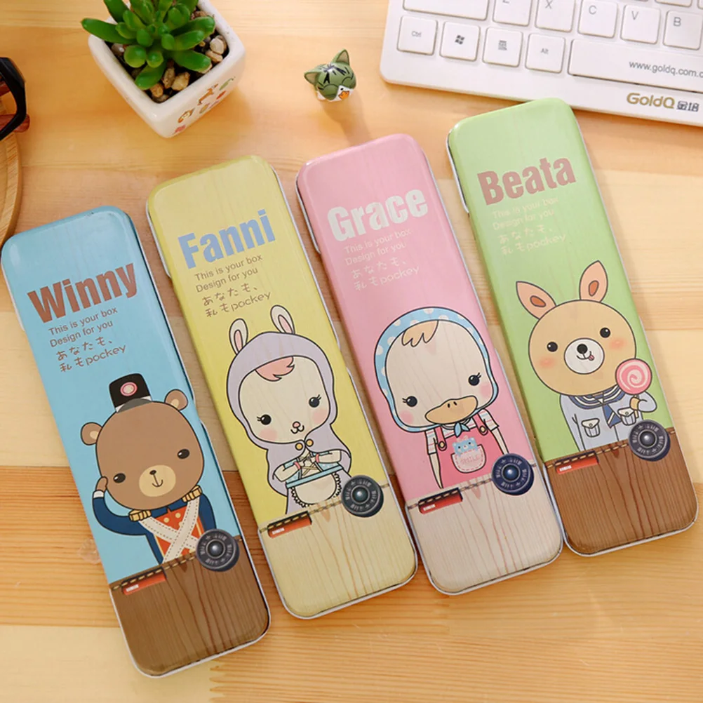 Bear Metal Tin Cartoon Pencil Case for girls Minion school pencil pouch for kids gift Kawaii stationery office school supplies
Bear Metal Tin Cartoon Pencil Case for girls Minion school pencil pouch for kids gift Kawaii stationery office school supplies