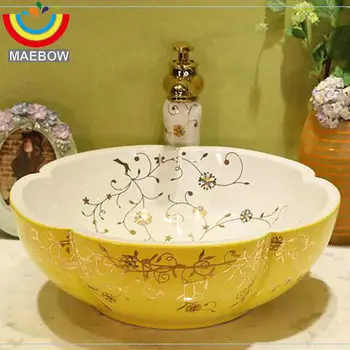 China Artistic Handmade Flower Shape Countertop Ceramic Bathroom Sink Wash Basin
China Artistic Handmade Flower Shape Countertop Ceramic Bathroom Sink Wash Basin