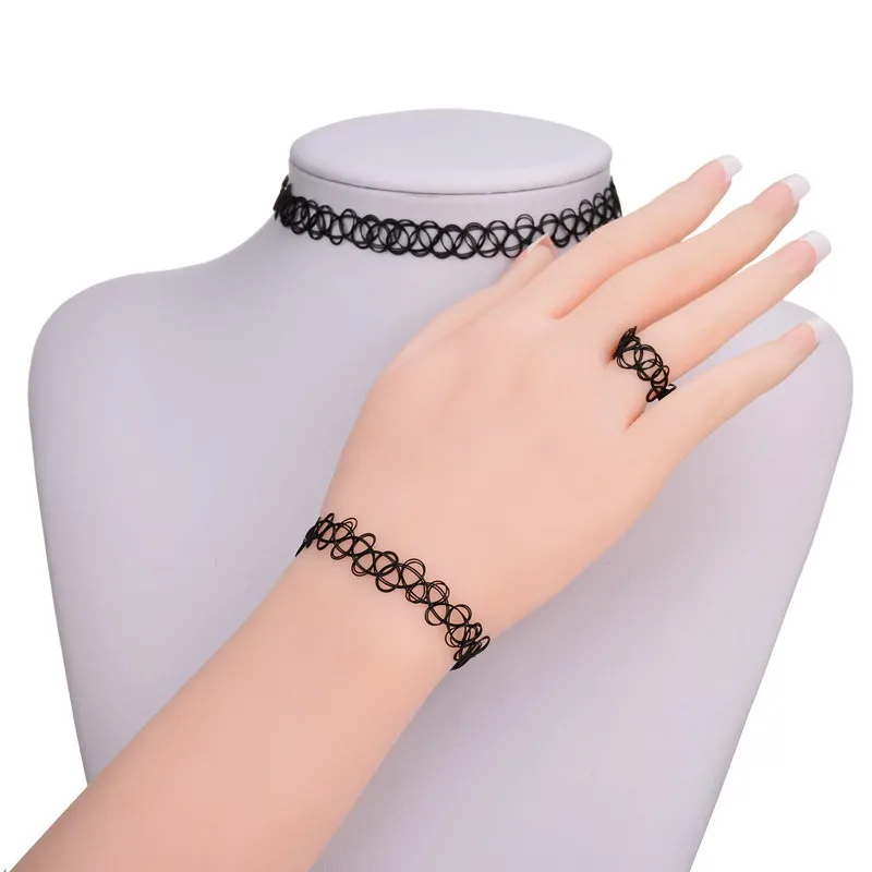1 Set Of Adjustable Fashion Retro Elastic Tattoo Necklace Necklace Bracelet Ring Retro Gothic Punk Necklace Elastic Woman Gift
1 Set Of Adjustable Fashion Retro Elastic Tattoo Necklace Necklace Bracelet Ring Retro Gothic Punk Necklace Elastic Woman Gift