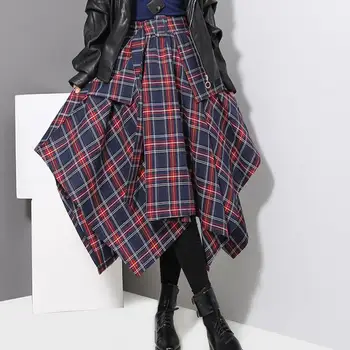 High Waist Red Plaid Skirt 2020 New Spring Split Joitn Loose Big Hem Half-body Skirt Women Fashion Tide All-match 849
High Waist Red Plaid Skirt 2020 New Spring Split Joitn Loose Big Hem Half-body Skirt Women Fashion Tide All-match 849