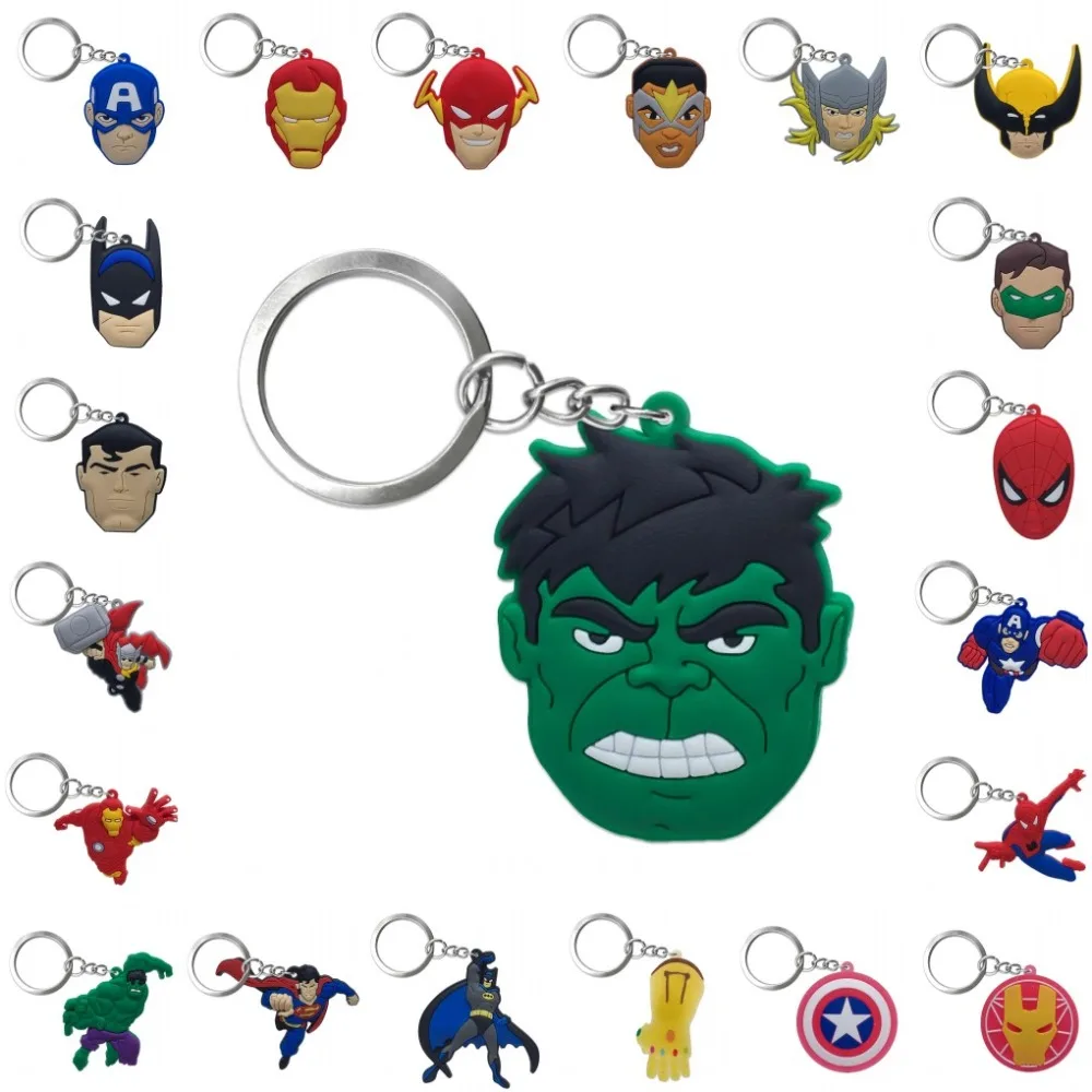 2pcs/lot Avengers Hero Cartoon PVC Keychain Cartoon Key Ring Anime Figure For Kids Toy Pendant Key Holder Fashion Charms Trinket
2pcs/lot Avengers Hero Cartoon PVC Keychain Cartoon Key Ring Anime Figure For Kids Toy Pendant Key Holder Fashion Charms Trinket