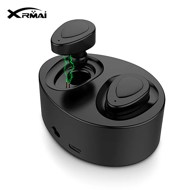 Xrmai 2017 K2 TWS беспроводные бинауральные bluetooth наушники с зарядным устройством мини