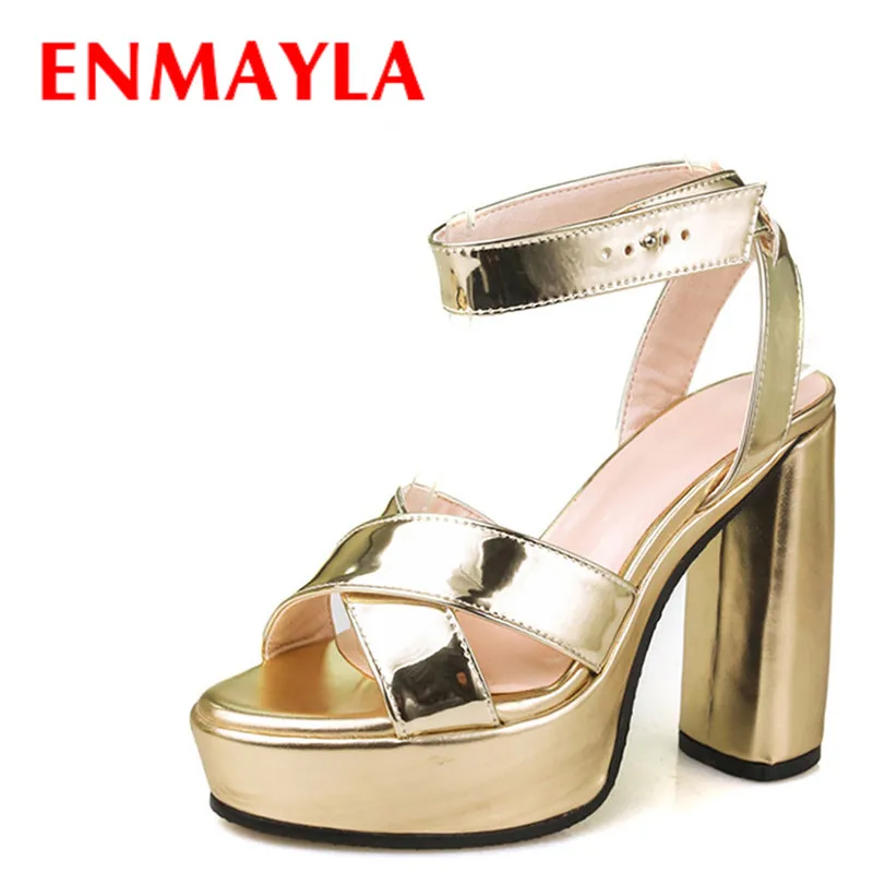 ENMAYLA Summer High Heels Platform Sandals Women Open Toe Shoes Woman Strappy Sandals Chaussure Female Gold Silver Size 43
ENMAYLA Summer High Heels Platform Sandals Women Open Toe Shoes Woman Strappy Sandals Chaussure Female Gold Silver Size 43